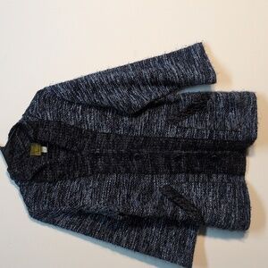 Maralyce Ferree Blue Marled Sweater Jacket, Size S